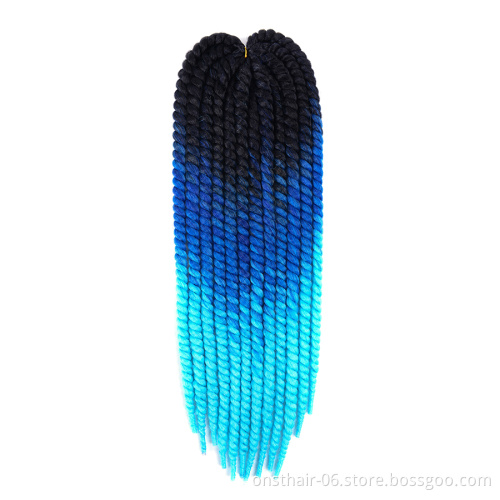 MYZYR Synthetic Senegalese Twist 22Inch Short Pure/Mix Ombre Crochet Braids Hair Extensions Crochet Twist Hair 12Roots/pack